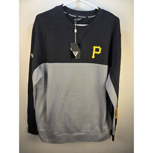 Levelwear Men Crewneck MLB Pittsurgh Pirates Black and Gray Medium New With Tag